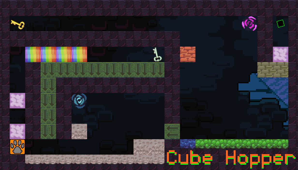 Cube Hopper gameplay art